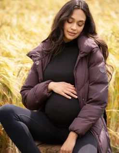 Cheap Seraphine Adelina | Belted Chevron Puffer Maternity Jacket