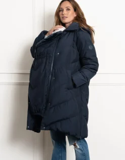 Sale Seraphine Adena | Chevron Puffer Maternity Coat