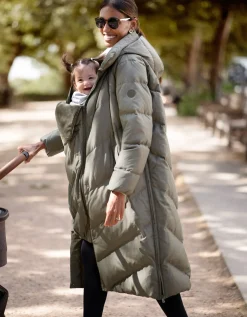 Shop Seraphine Adena | Long Maternity & Babywearing Puffer Coat