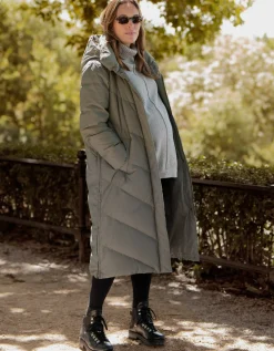Shop Seraphine Adena | Long Maternity & Babywearing Puffer Coat