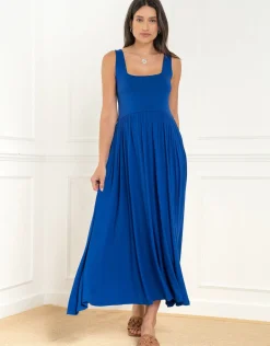 New Seraphine Adler | Jersey Bamboo Strap Midi Maternity Dress