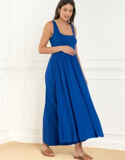 New Seraphine Adler | Jersey Bamboo Strap Midi Maternity Dress