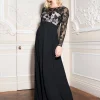 Cheap Seraphine Adriana | Black Lace Maternity Evening Dress