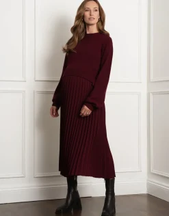 Discount Seraphine Alayan | Knit Maternity & Nursing Jumper with Sunray-Pleat Skirt