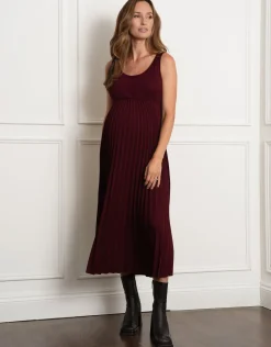 Discount Seraphine Alayan | Knit Maternity & Nursing Jumper with Sunray-Pleat Skirt
