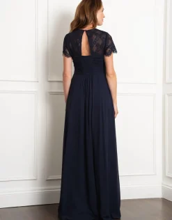 Shop Seraphine Aldari | Maxi Maternity & Nursing Dress with Lace Sleeve