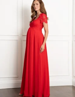 Best Sale Seraphine Aldari | Maxi Maternity Dress with Lace Sleeve