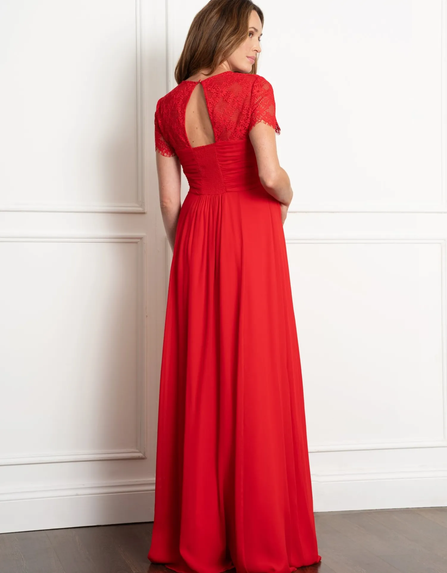 Best Sale Seraphine Aldari | Maxi Maternity Dress with Lace Sleeve