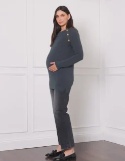 Best Sale Seraphine Amalia | Ripple Stitch Maternity & Nursing Sweater