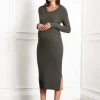 Clearance Seraphine Amaya | Layered Knitted Maternity & Nursing Dress