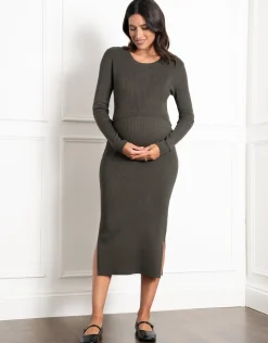 Clearance Seraphine Amaya | Layered Knitted Maternity & Nursing Dress