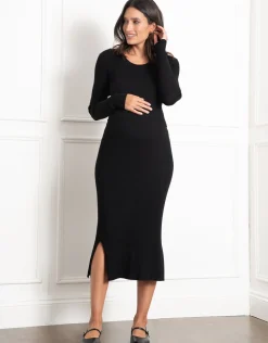 Outlet Seraphine Amaya | Layered Knitted Maternity & Nursing Dress