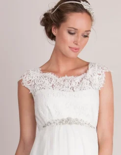 New Seraphine Angelita | Ivory Silk & Eyelash Lace Maternity Wedding Dress