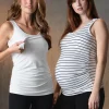 Cheap Seraphine Aniza | Twin Pack Maternity & Nursing Vest Tops - White & Stripe