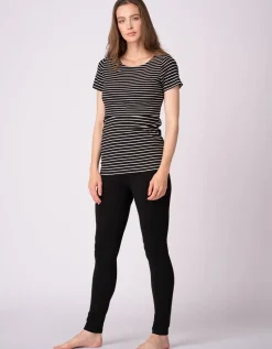 New Seraphine Anne | Twin Pack Striped Maternity to Nursing T-Shirts - Black & White