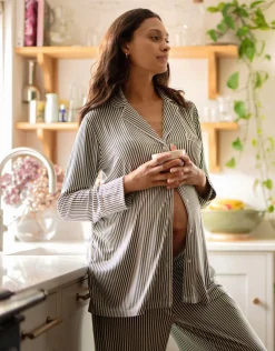 New Seraphine Aoife | Piped Shirt Maternity & Nursing Pyjama Set