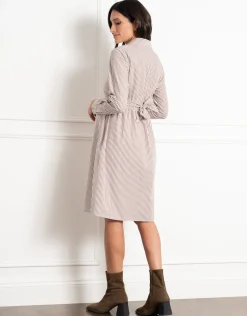 Online Seraphine Arianne | Cotton-Blend Stripe Maternity & Nursing Shirt Dress
