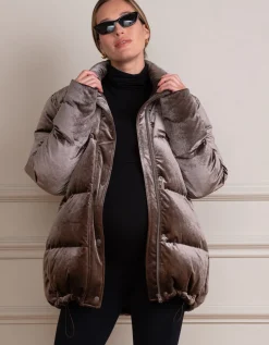 Cheap Seraphine Aris | Maternity & Babywearing Velvet Puffer Coat