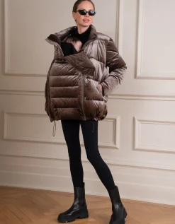 Cheap Seraphine Aris | Maternity & Babywearing Velvet Puffer Coat