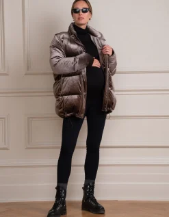 Cheap Seraphine Aris | Maternity & Babywearing Velvet Puffer Coat