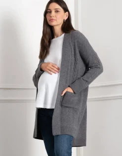 Shop Seraphine Arleen | Knit Maternity & Nursing Cardi with Patch Pockets