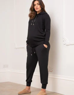 Best Sale Seraphine Atticus | Modal Blend Black Maternity Joggers