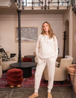 Fashion Seraphine Atticus | Modal Blend Cream Maternity Joggers