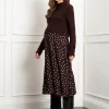 Clearance Seraphine Ayra | Knit Maternity & Nursing Topper with Spot Print Skirt