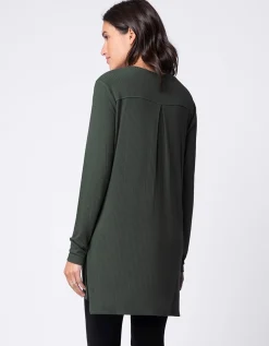 Cheap Seraphine Babbi | Khaki Ribbed Maternity & Nursing Top