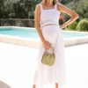 Shop Seraphine Beeba | Cotton Seersucker Shirred Top & Skirt Maternity Co-Ord Set