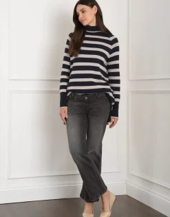 Store Seraphine Bergen | Roll Neck Striped Maternity & Nursing Tunic
