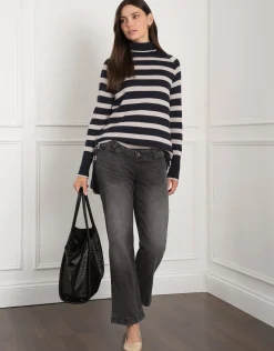 Store Seraphine Bergen | Roll Neck Striped Maternity & Nursing Tunic