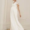 New Seraphine Bianca | Ivory Lace & Silk Chiffon Maxi Maternity & Nursing Bridal Gown