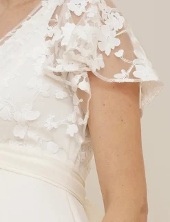 New Seraphine Bianca | Ivory Lace & Silk Chiffon Maxi Maternity & Nursing Bridal Gown