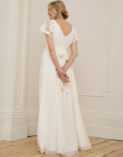 New Seraphine Bianca | Ivory Lace & Silk Chiffon Maxi Maternity & Nursing Bridal Gown