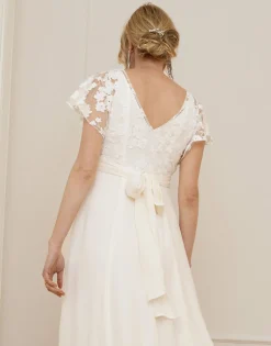 New Seraphine Bianca | Ivory Lace & Silk Chiffon Maxi Maternity & Nursing Bridal Gown