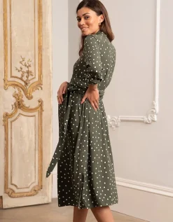 Store Seraphine Bless |  Polka Dot Maternity & Nursing Shirt Dress