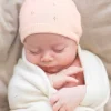 Sale Seraphine Bobbina | Mini Cotton & Cashmere Pink Knitted Baby Hat