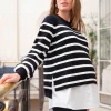 Outlet Seraphine Britta | Layered Striped Maternity & Nursing Sweater