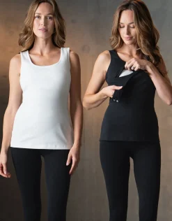 Sale Seraphine Brynlee | Twin Pack Nursing Vest Tops - Black & White