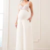 Fashion Seraphine Calico | Wide Leg Over Bump Maternity Pants