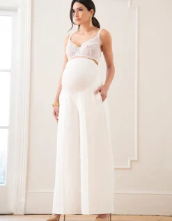 Fashion Seraphine Calico | Wide Leg Over Bump Maternity Pants
