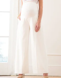 Fashion Seraphine Calico | Wide Leg Over Bump Maternity Pants