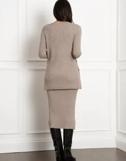 Discount Seraphine Carnelian | Rib Knit Maternity & Nursing Co-ord Top