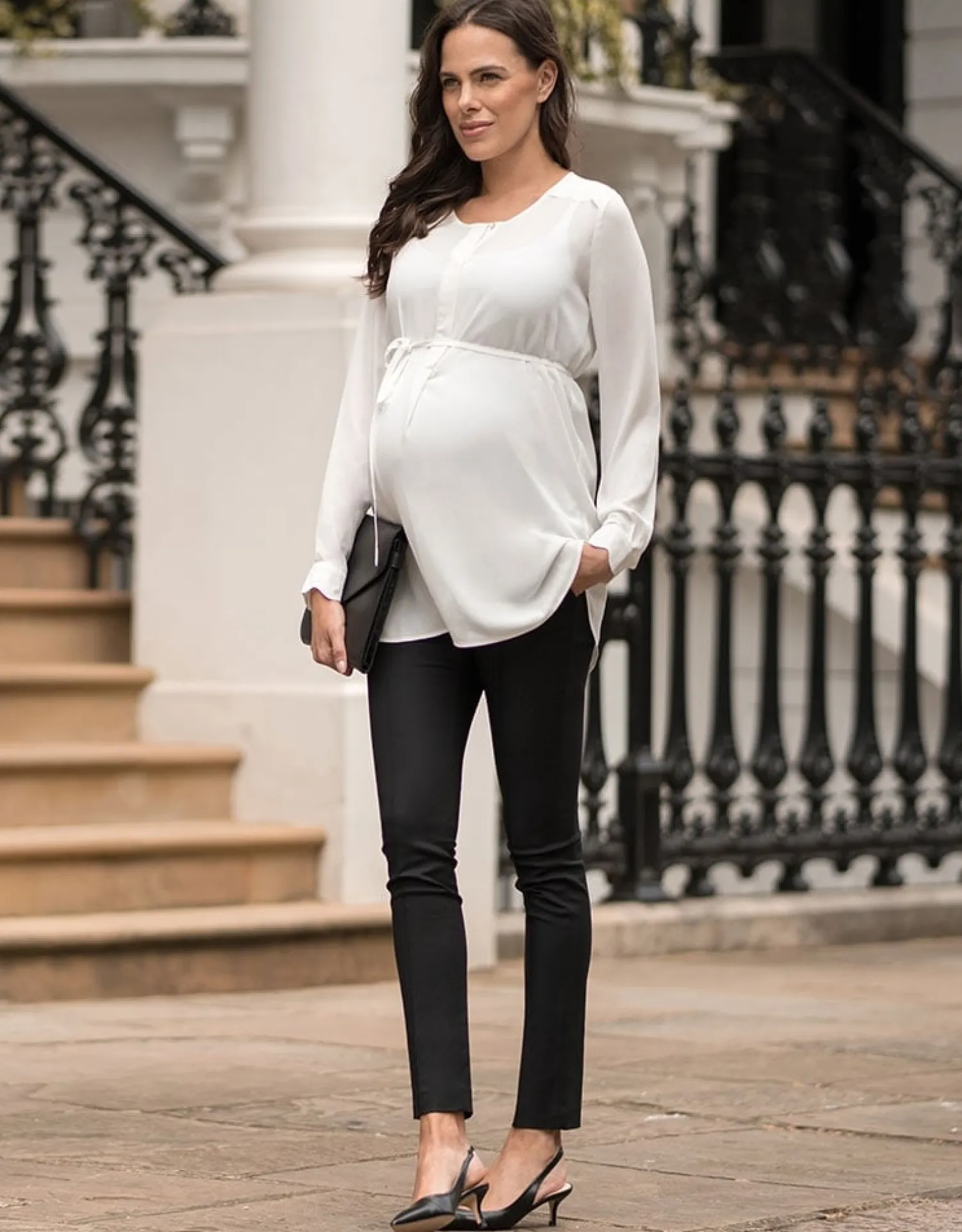 Store Seraphine Carrie | Tailored Black Maternity Pants