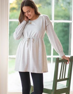 Store Seraphine Cassidy | Grey Marl Sweatshirt Maternity & Nursing Tunic