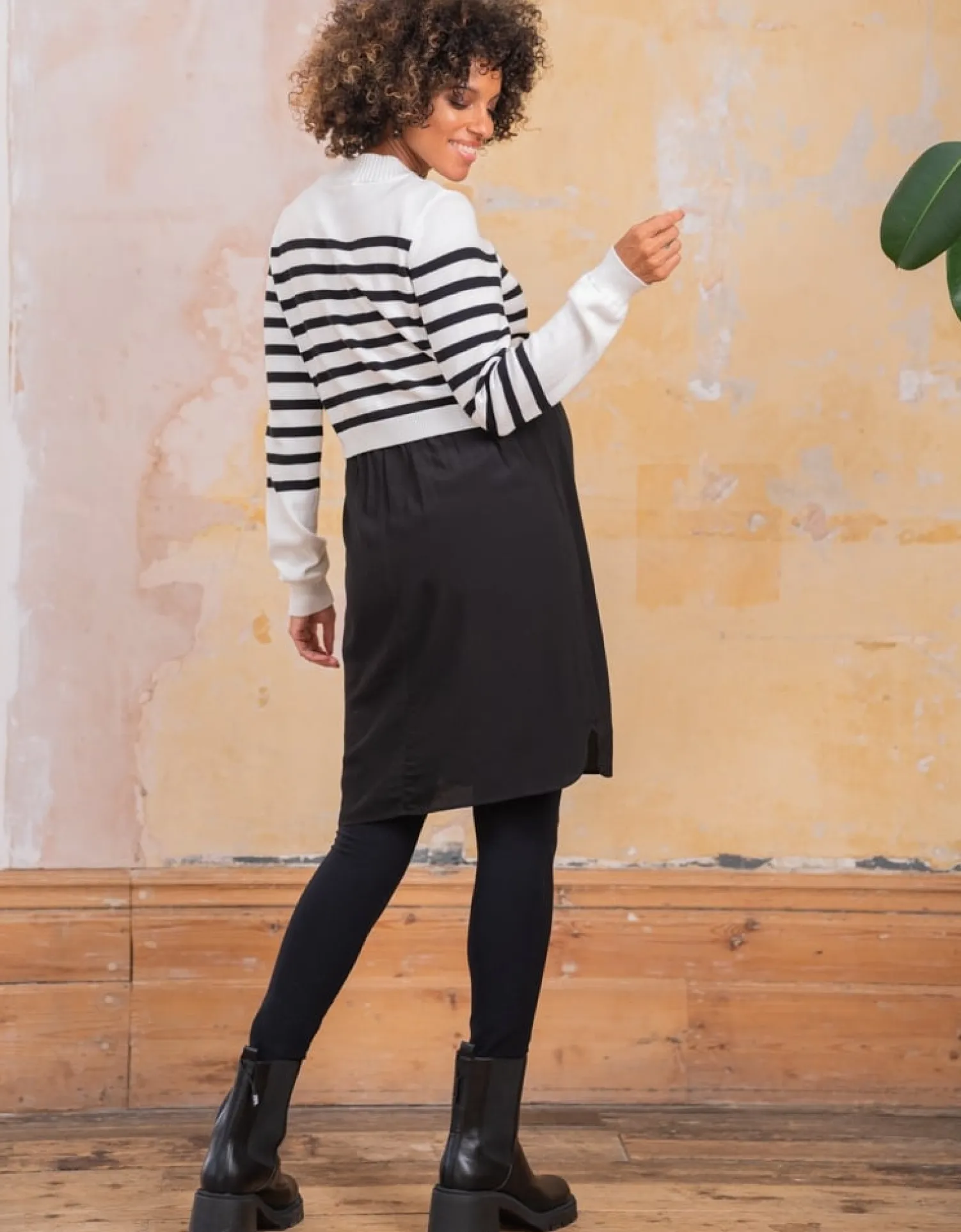 Cheap Seraphine Caz | Maternity & Nursing Stripe Dress with Breton Jumper