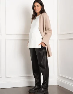 Fashion Seraphine Chandler | Double-Breasted Wool Maternity Coat