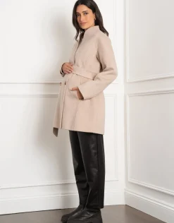 Fashion Seraphine Chandler | Double-Breasted Wool Maternity Coat