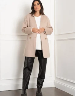 Fashion Seraphine Chandler | Double-Breasted Wool Maternity Coat